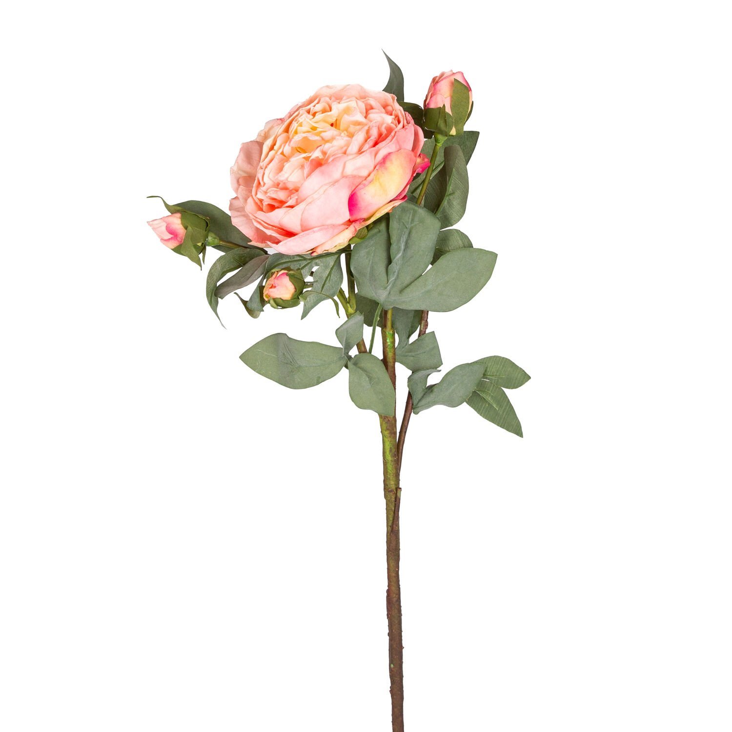 Yapay Çiçek Gül Dalı Somon 58 Cm.