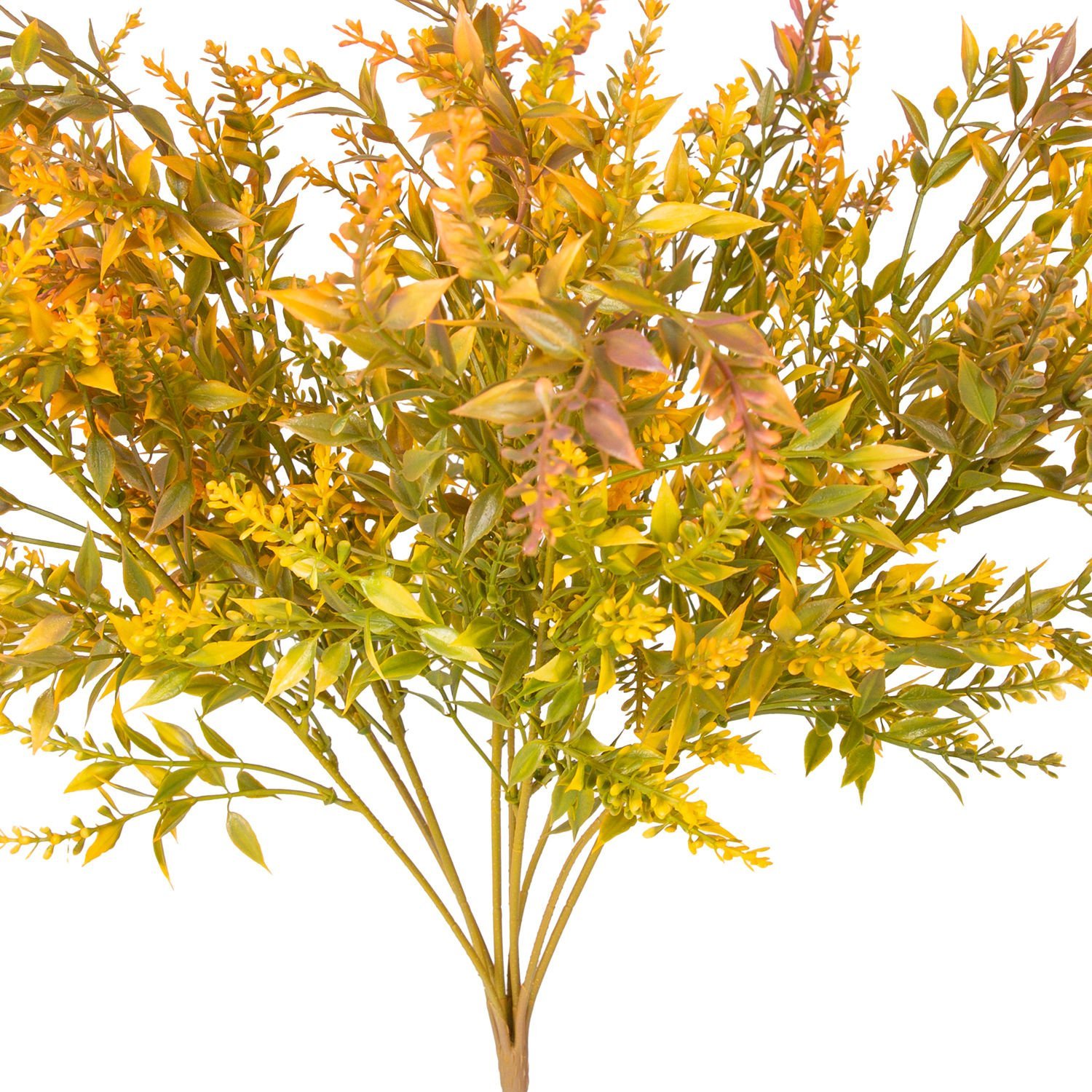 Yapay Çiçekli Bitki, Turuncu-Yeşil - 55 cm