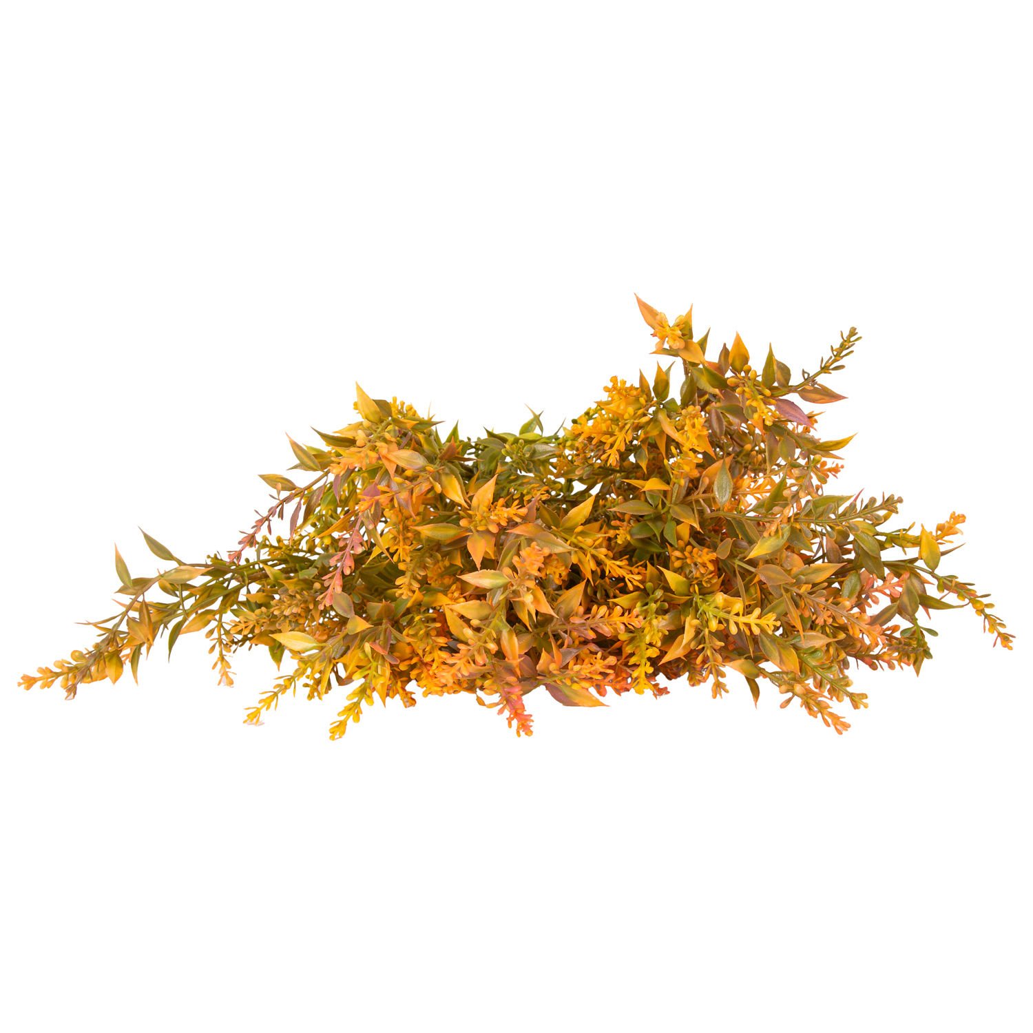 Yapay Çiçekli Bitki, Turuncu-Yeşil - 55 cm