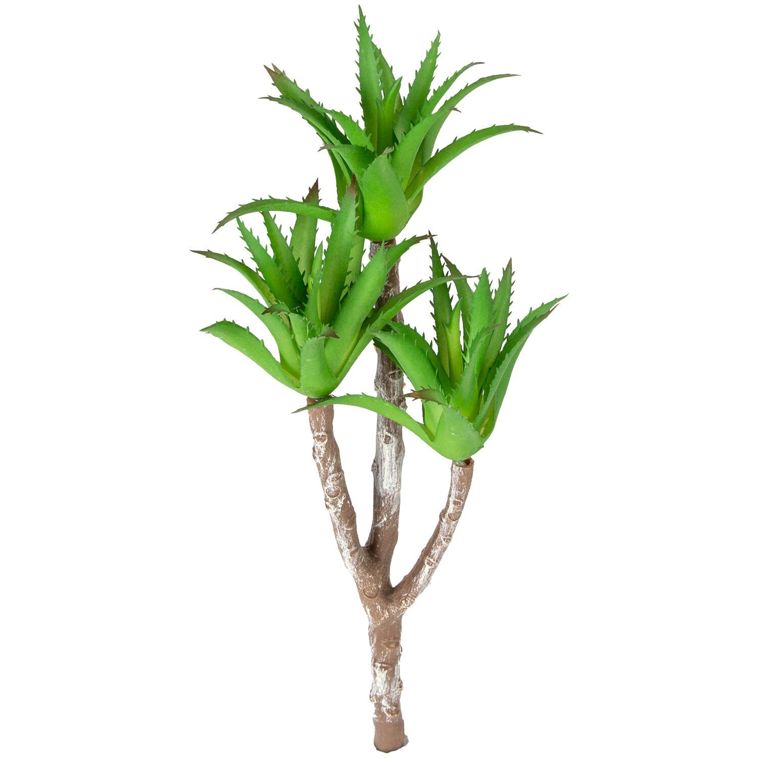 Yapay Sukulent Dal 3 Agave'li Yeşil 38 Cm.