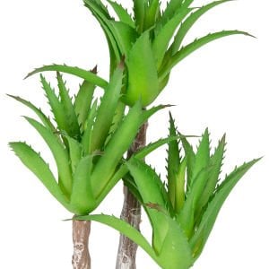 Yapay Sukulent Dal 3 Agave'li Yeşil 38 Cm.