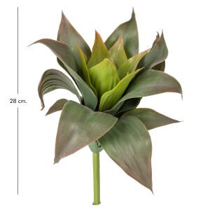 Yapay Kaktüs Sukulent Agave Yeşil-Kızıl 28 Cm.