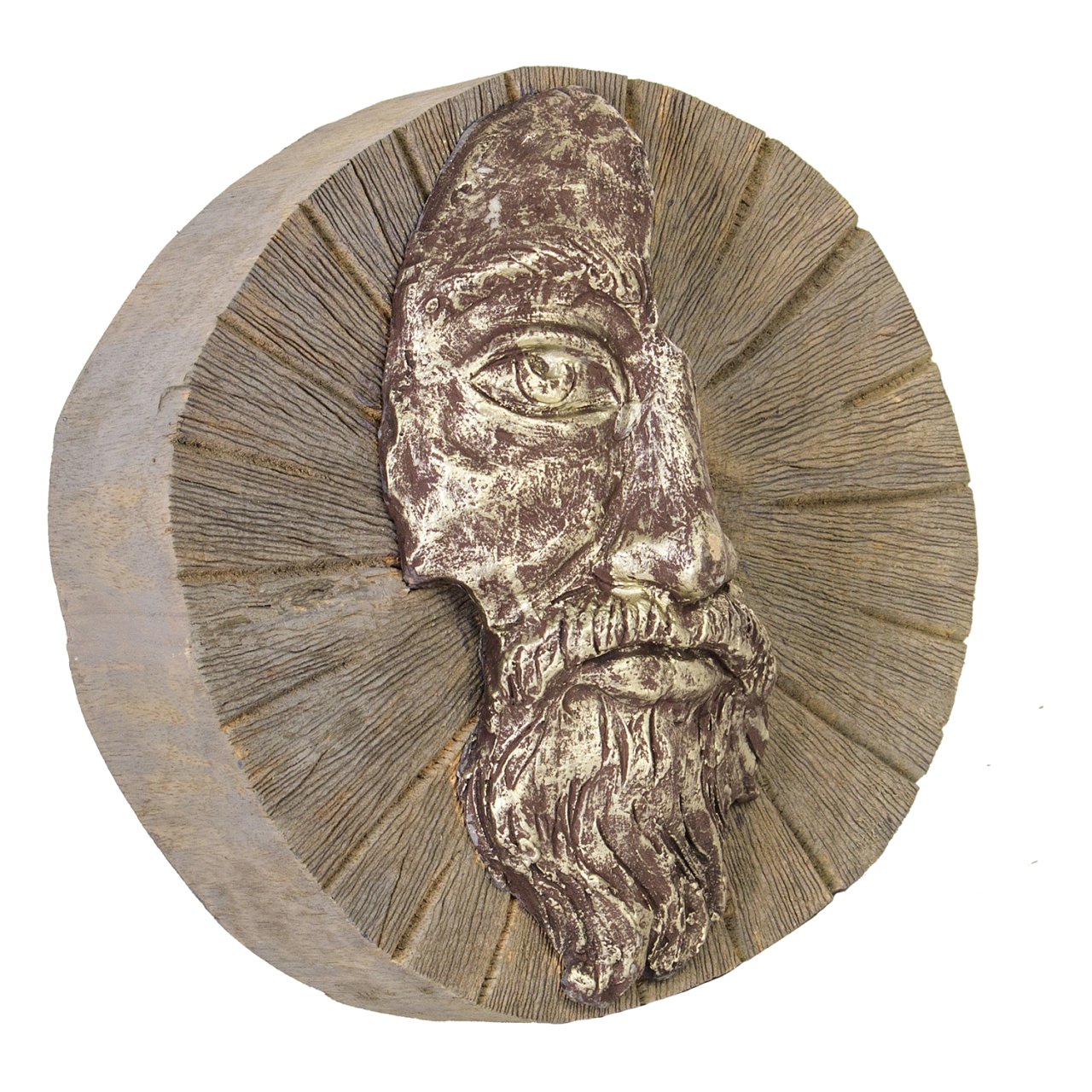 Dekoratif Mask Duvar Dekoru, Sol Surat - 24x10 cm