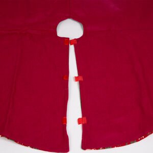 Yılbaşı Süsü Çam Örtüsü Noel Baba Kardan Adam Geyik Figürlü Yeşil 120 Cm.