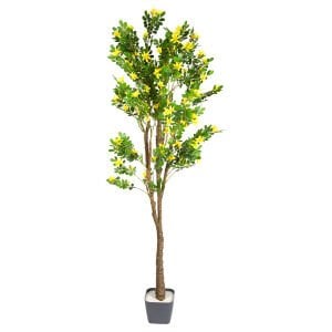 Yapay Ağaç Sunshine 1920 Yaprak 170 Çiçekli Sarı-Yeşil 180 Cm.
