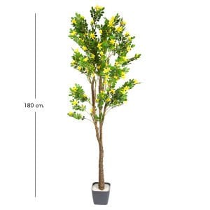 Yapay Ağaç Sunshine 1920 Yaprak 170 Çiçekli Sarı-Yeşil 180 Cm.