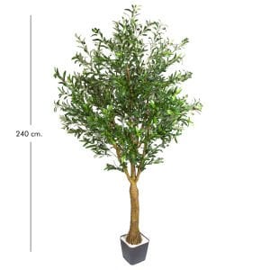 Yapay Zeytin Ağacı 3578 Yaprak 154 Meyveli Yeşil 240 Cm.
