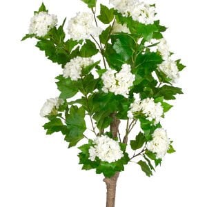 Yapay Ortanca Ağacı 16 Çiçekli Yeşil-Beyaz 122 Cm.
