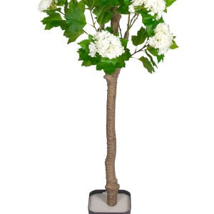 Yapay Ortanca Ağacı 16 Çiçekli Yeşil-Beyaz 122 Cm.
