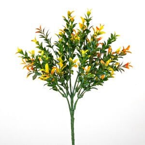 Yapay Bitki Demeti, Sarı-Turuncu - 30 cm