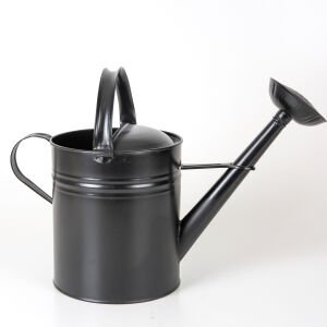 Metal Sulak Çiçek Sulama Kabı Siyah 54x36 Cm.