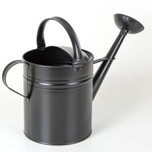 Metal Sulak Çiçek Sulama Kabı Siyah 54x36 Cm.