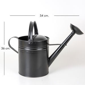 Metal Sulak Çiçek Sulama Kabı Siyah 54x36 Cm.