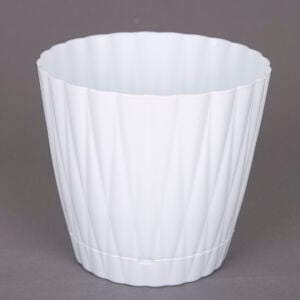 Plastik İstiridye Saksı, Beyaz - No:1, 0,9 Litre, 12x11 cm