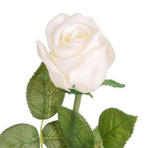 Yapay Islak Dokulu Gül Krem 55 Cm