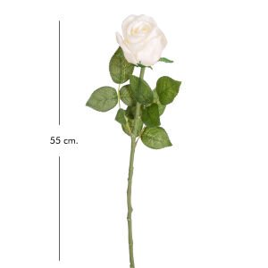 Yapay Islak Dokulu Gül Krem 55 Cm