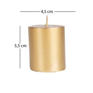Silindir Kütük Mum Tekli Dore 5,5 x 4,5 Cm.