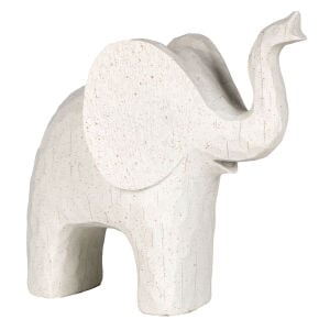 Dekorarif Biblo Fil Beyaz 24,5x23 Cm.