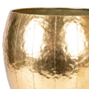 Metal Saksı Parçalı Desenli Gold 50X55 Cm.