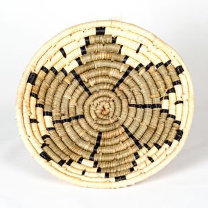 Hasır Duvar Sepeti Yıldız Desenli Natural 33x7 Cm.