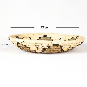 Hasır Duvar Sepeti Yıldız Desenli Natural 33x7 Cm.