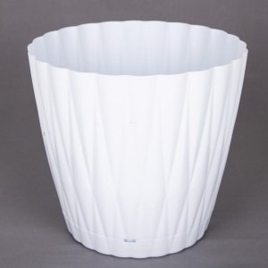 Veramaya Plastik İstiridye Saksı No:4 Beyaz 5,5 Litre 22x20 Cm