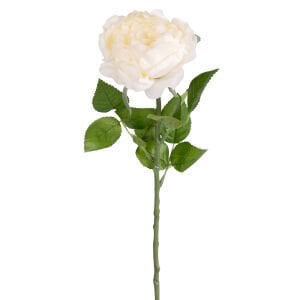 Yapay Islak Dokulu Gül Beyaz 55 Cm.