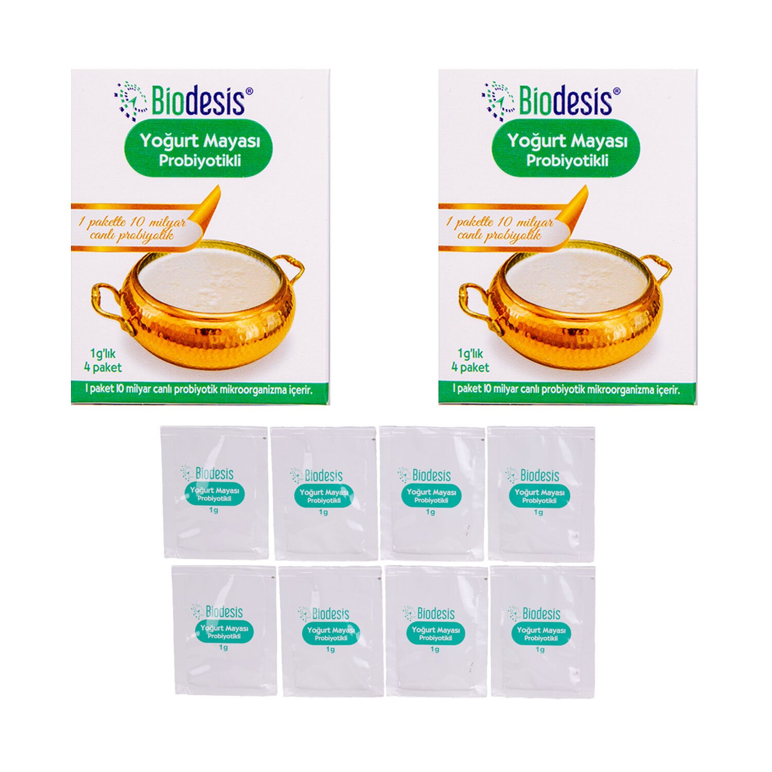 Biodesis Probiyotikli Yoğurt Mayası 1gr X 4 Paket- 2 Kutu 8 Paket