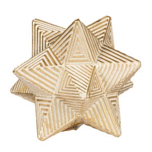 Dekoratif Figür Yıldız Gold-Beyaz 15x14 Cm.