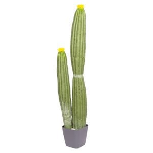 Yapay Kaktüs Saksılı Sarı Çiçekli 92 Cm.