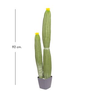 Yapay Kaktüs Saksılı Sarı Çiçekli 92 Cm.