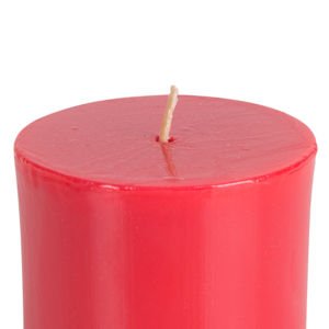 Dekoratif Silindir Kütük Mum Kırmızı 7 x 9 Cm.