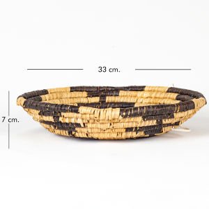 Hasır Duvar Sepeti Natural-Siyah 33x7 Cm.