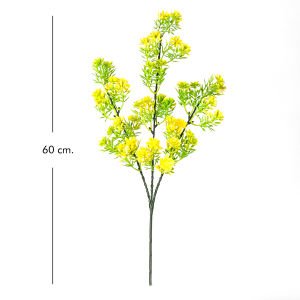 Yapay Çiçekli Bitki Sarı 60 Cm. UV Korumalı - Dış Mekan Uyumlu