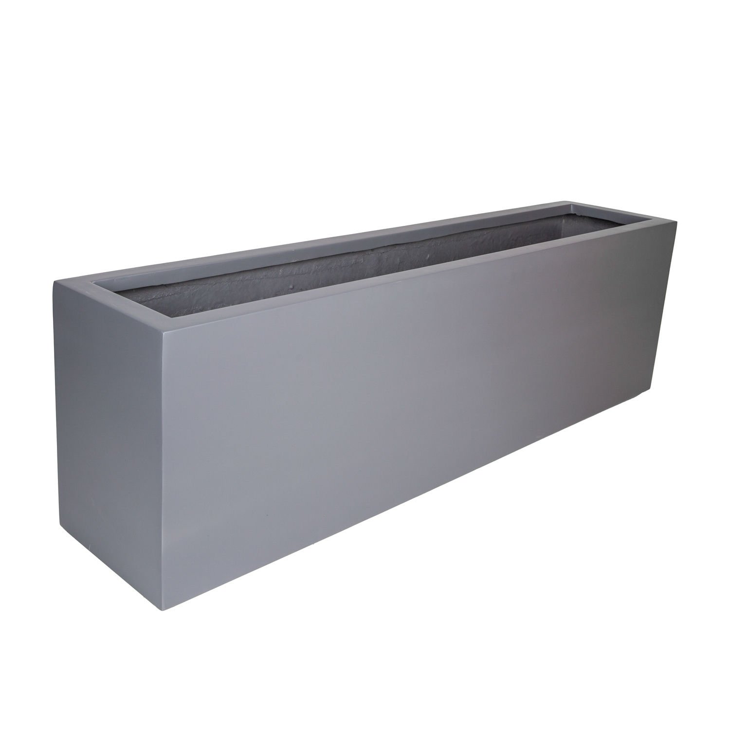 Fiber Saksı, Dikdörtgen Seperatör, Antrasit - 100x20x25 cm