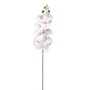 Yapay Çiçek Orkide Gerçek Dokunuş Beyaz 95 Cm.