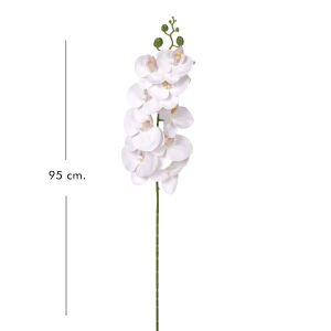 Yapay Çiçek Orkide Gerçek Dokunuş Beyaz 95 Cm.