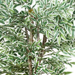 Yapay Smilax Ağacı Çift Gövde Yeşil-Beyaz 130 Cm.