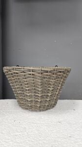 Duvar Sepeti Rattan Gri 18x18x30 Cm.