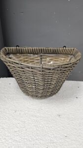 Duvar Sepeti Rattan Gri 18x18x30 Cm.