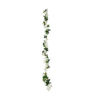 Yapay Sarmaşık Beyaz Güllü Yeşil-Beyaz 170 Cm.
