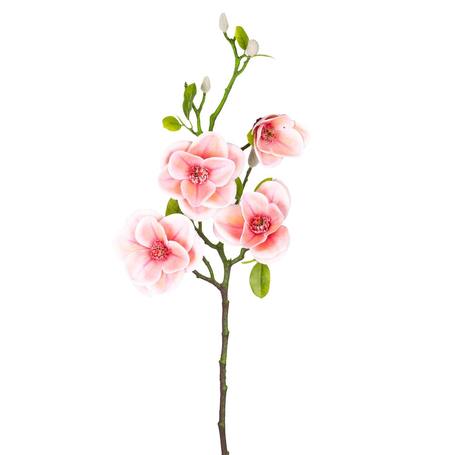 Yapay Çiçek Manolya Dal Pembe 75 Cm.