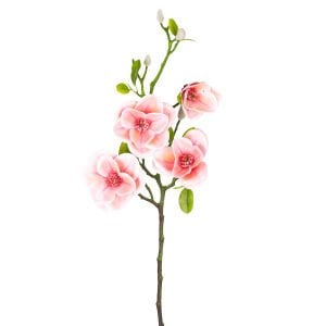 Yapay Çiçek, Manolya Dal, Pembe - 75 cm