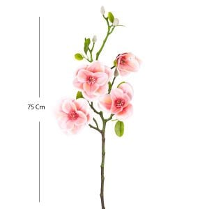 Yapay Çiçek Manolya Dal Pembe 75 Cm.