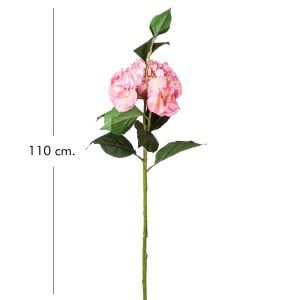 Yapay Çiçek, Ortanca, Islak Dokulu, Tek Dal, Pembe - 110 cm