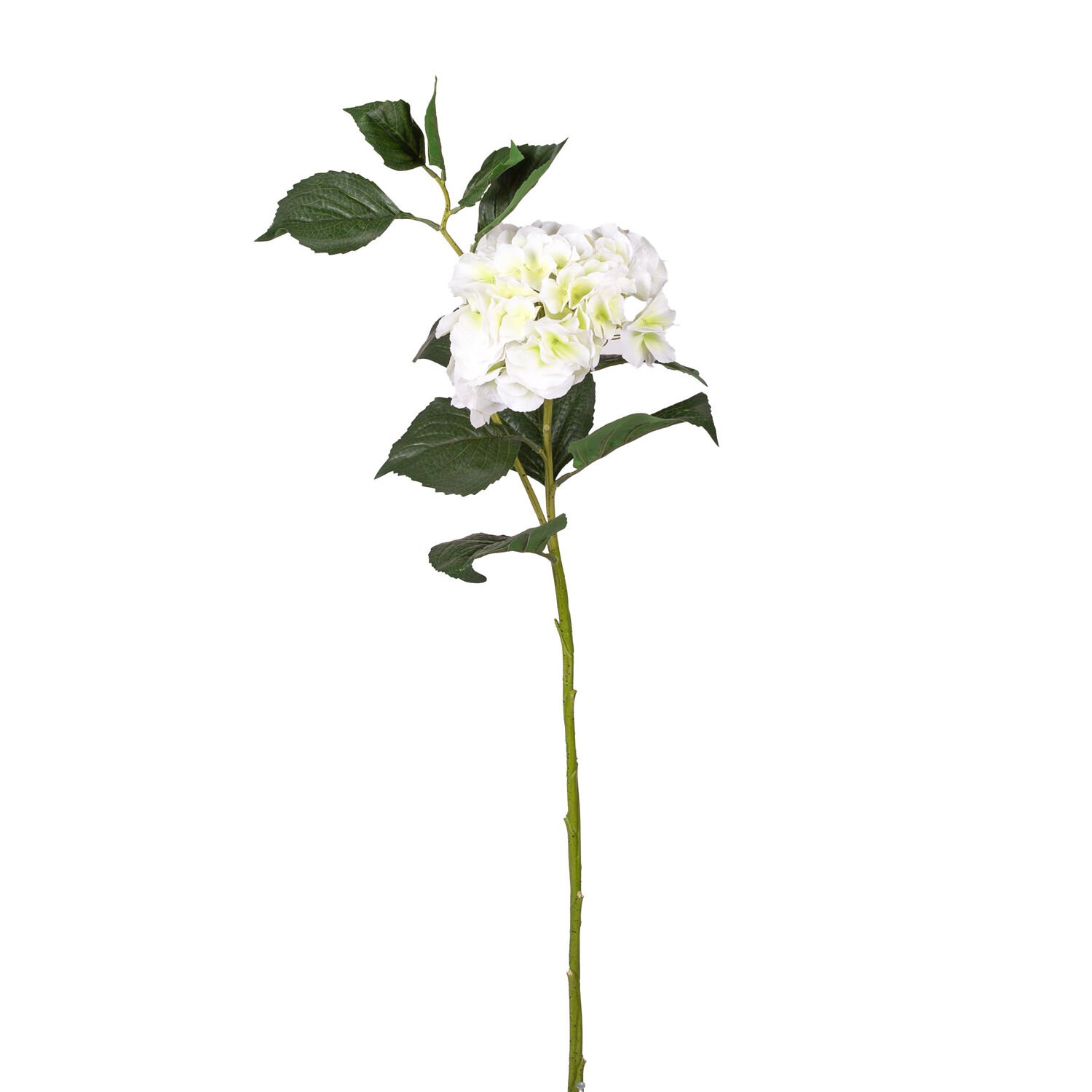 Yapay Çiçek Islak Dokulu Ortanca Beyaz Tek Dal 110 Cm.
