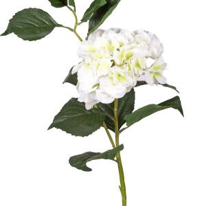 Yapay Çiçek Islak Dokulu Ortanca Beyaz Tek Dal 110 Cm.