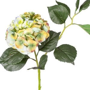 Yapay Çiçek, Ortanca, Islak Dokulu, Tek Dal, Yeşil - 110 cm