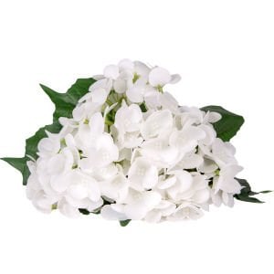 Yapay Çiçek Islak Dokulu Ortanca Buket Beyaz 26 Cm.