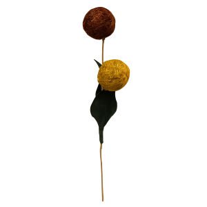Yapay Çiçek Top/Pişmaniye Model 2'li Demet Asorti